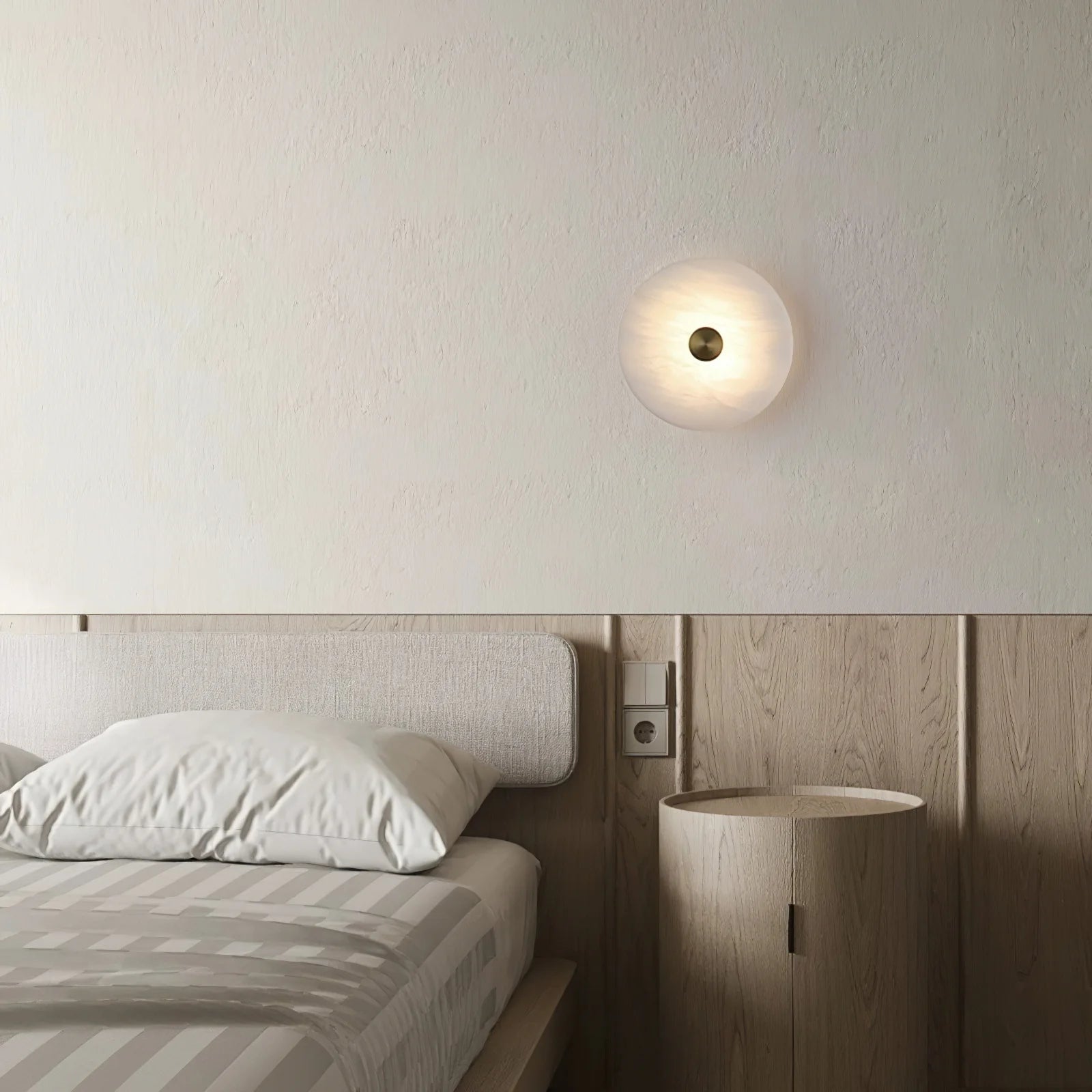 Lampa de perete cu disc - piatră naturală de marmură