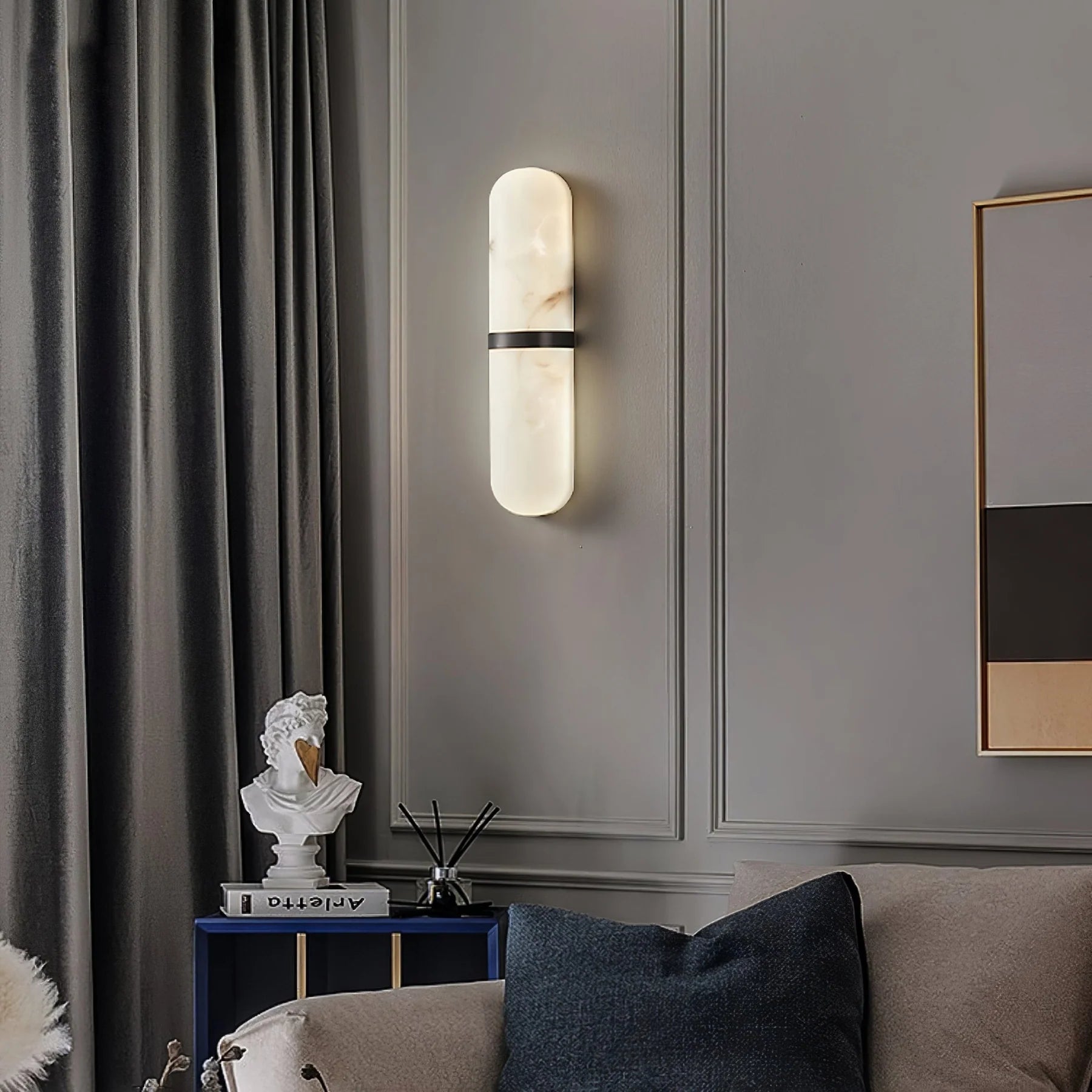 Marmorkapselwandlampe