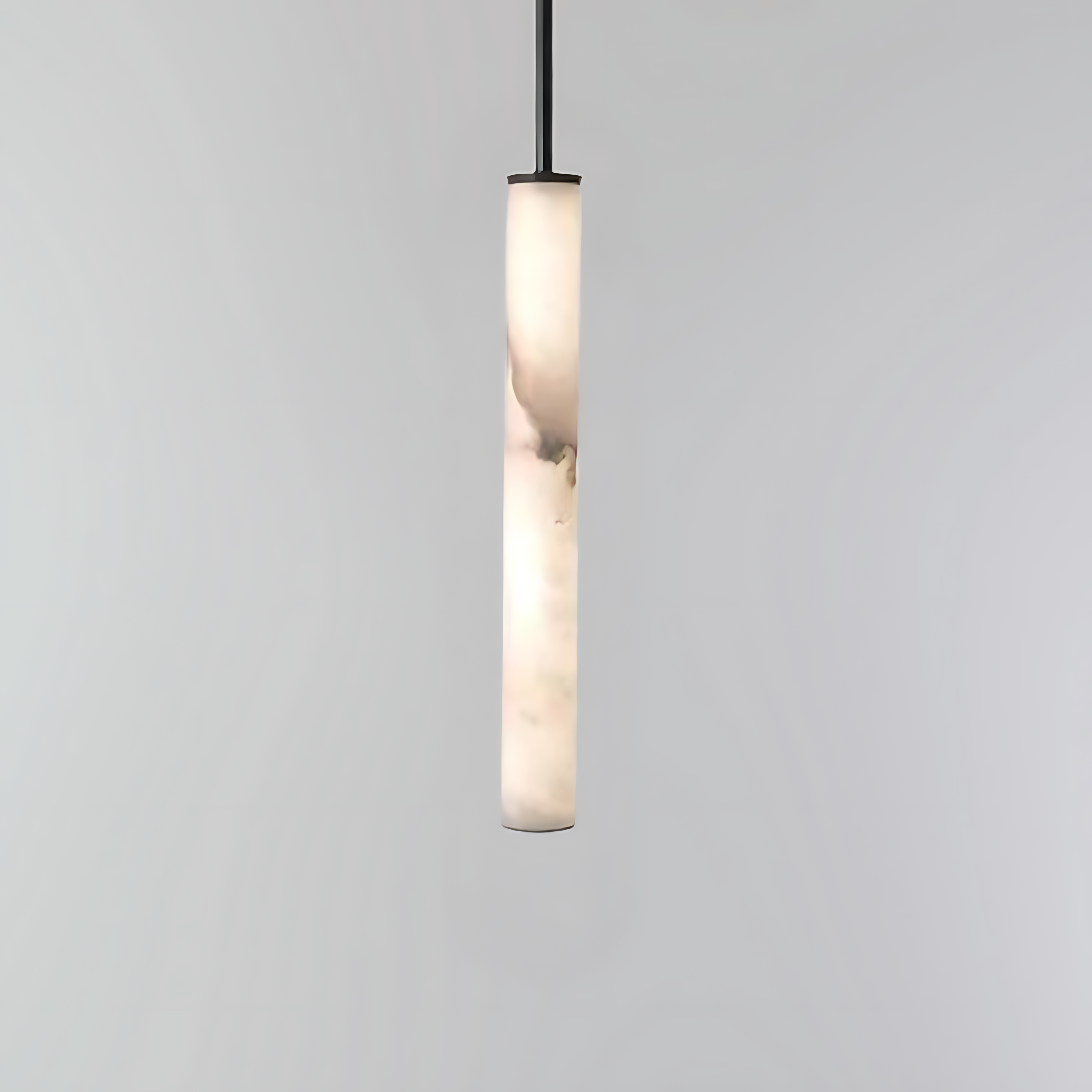 Lampă suspendată cu LED Cylindra - Piatră naturală de marmură
