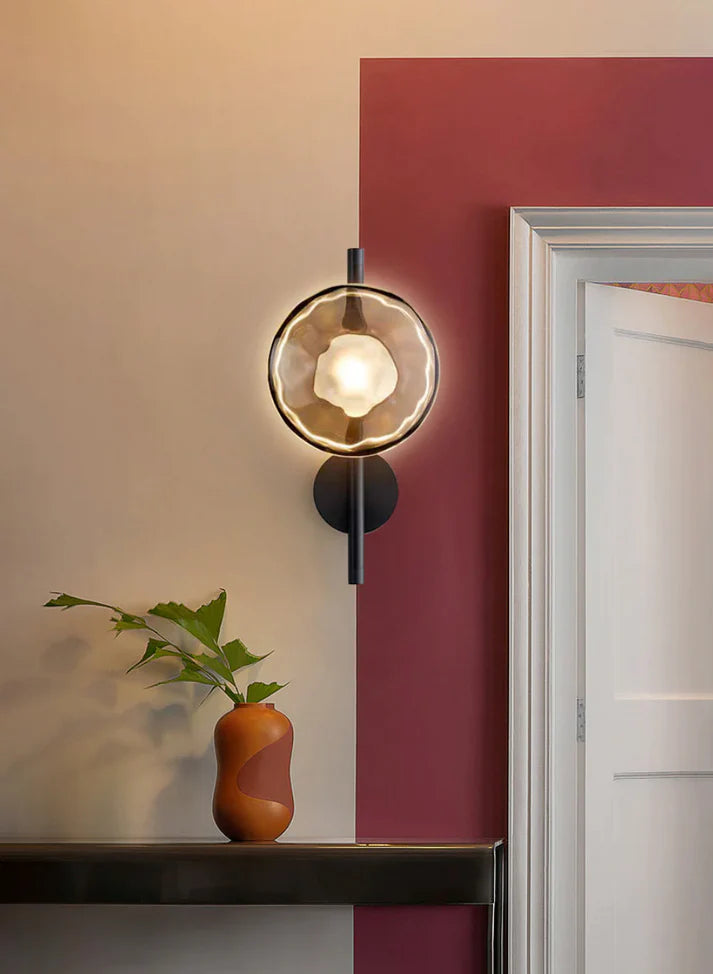 Lampada da parete in vetro Orbita