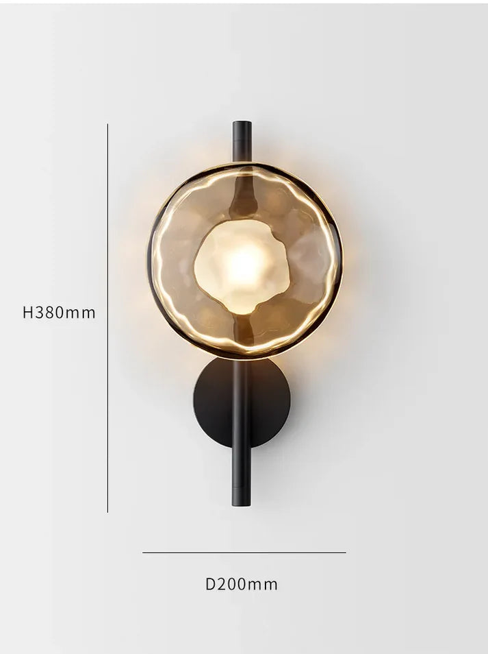 Lampada da parete in vetro Orbita