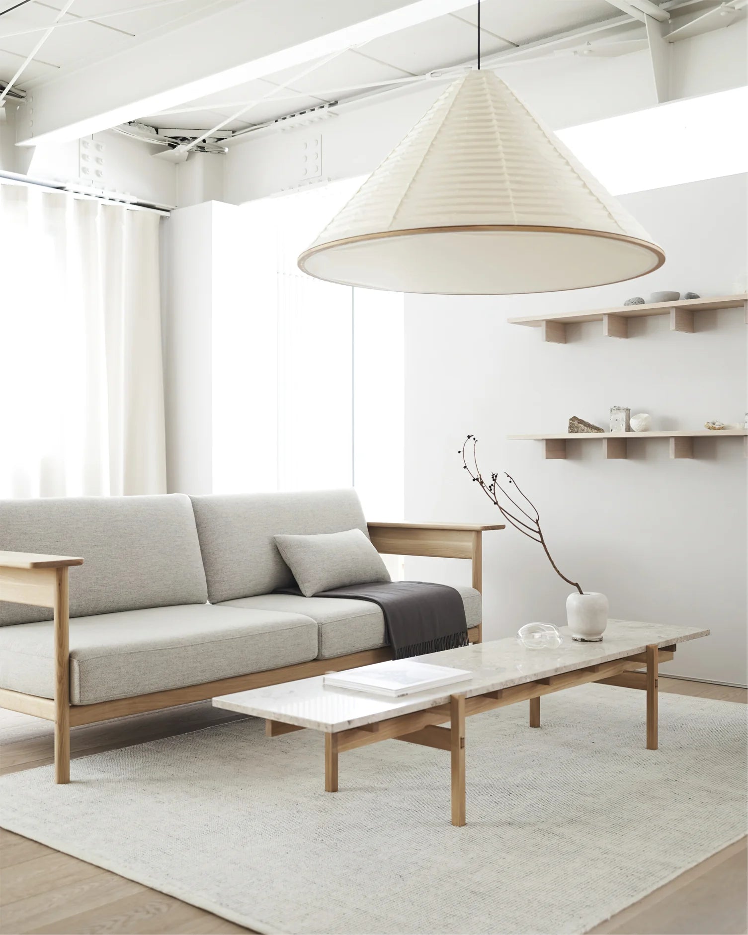 Cone Washi Pendant Light