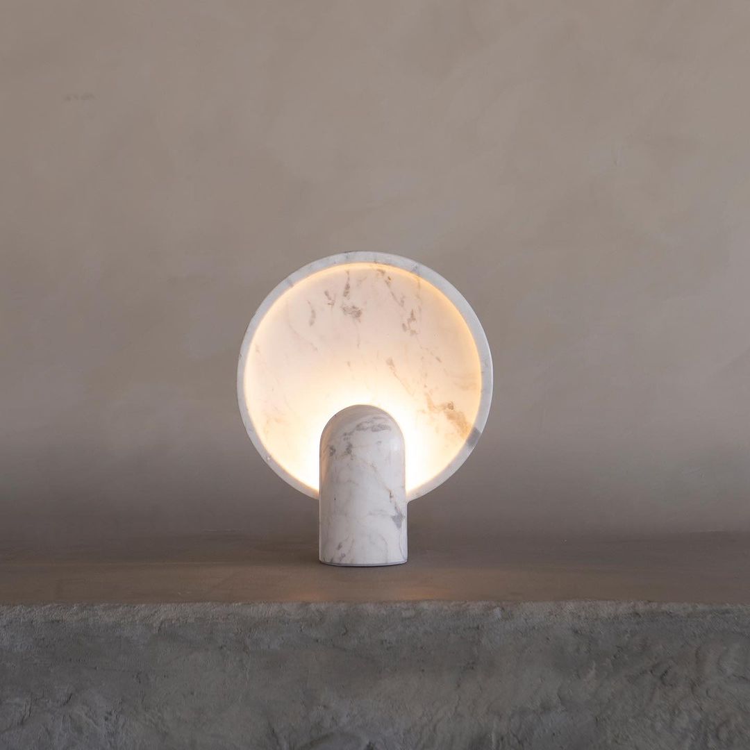 Celeste Table Lamp - White Marble