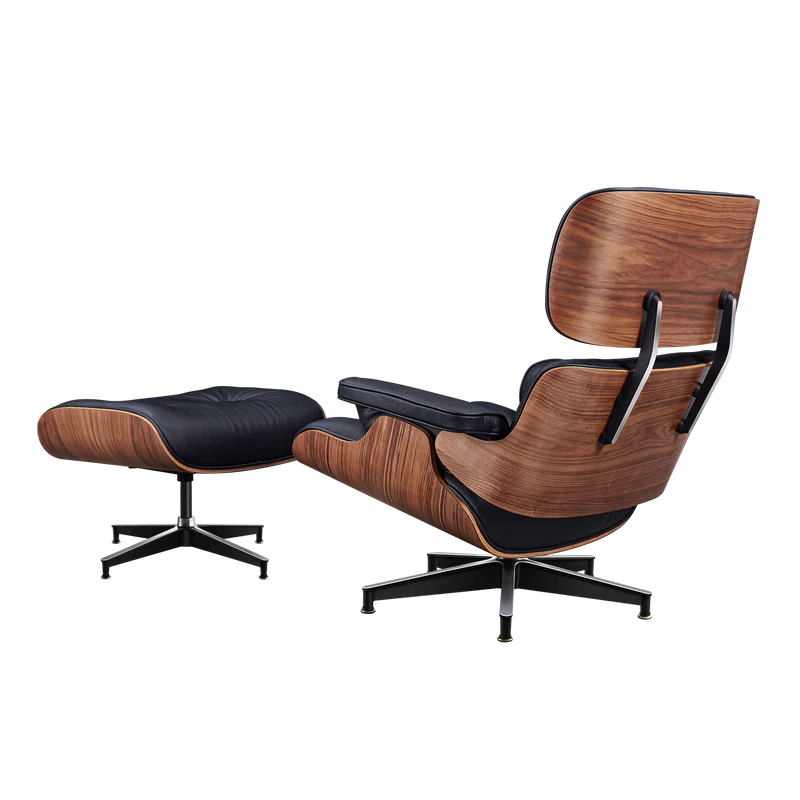 Sillón Camden y Otomano – Cuero de Grano Completo