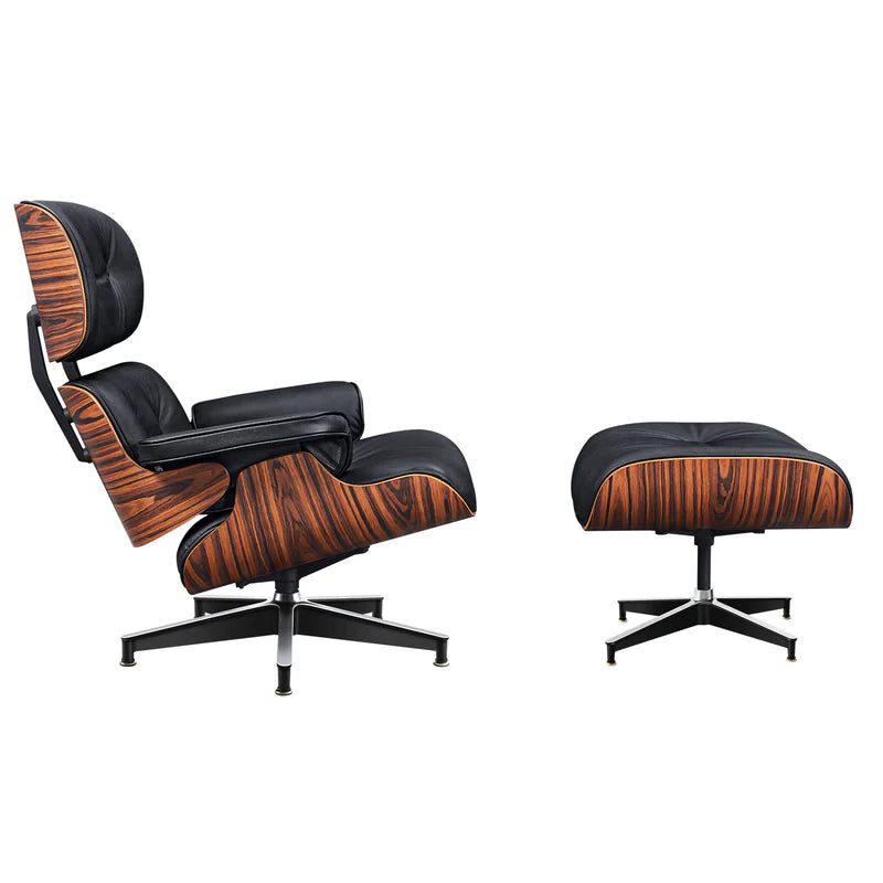 Sillón Camden y Otomano – Cuero de Grano Completo