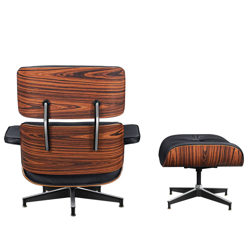 Sillón Camden y Otomano – Cuero de Grano Completo