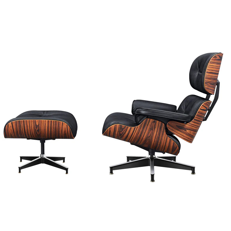 Sillón Camden y Otomano – Cuero de Grano Completo