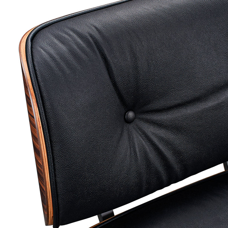 Sillón Camden y Otomano – Cuero de Grano Completo