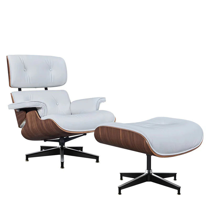 Sillón Camden y Otomano – Cuero de Grano Completo