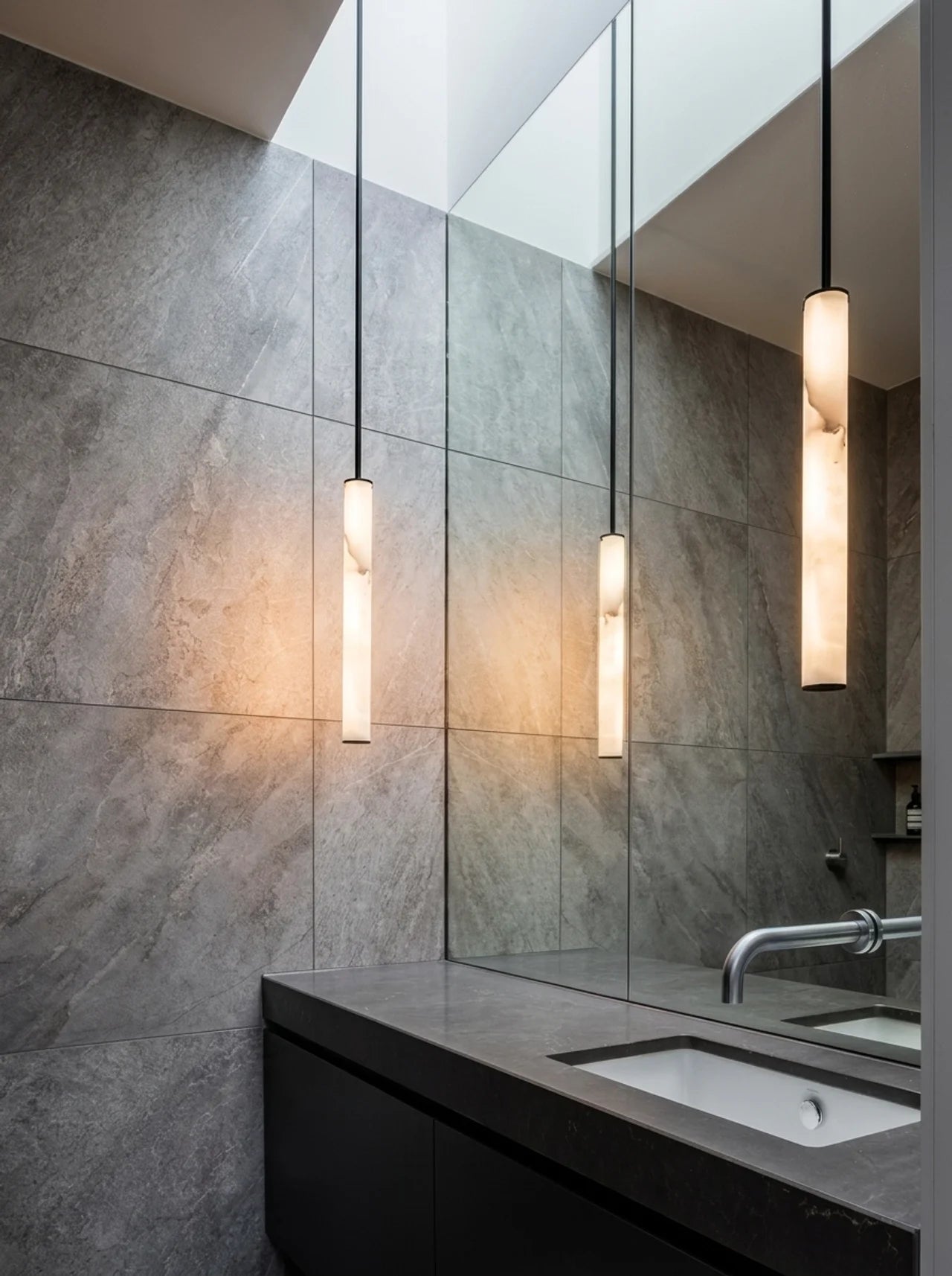 Cylindra LED Sarkıt - Mermer Doğal Taş