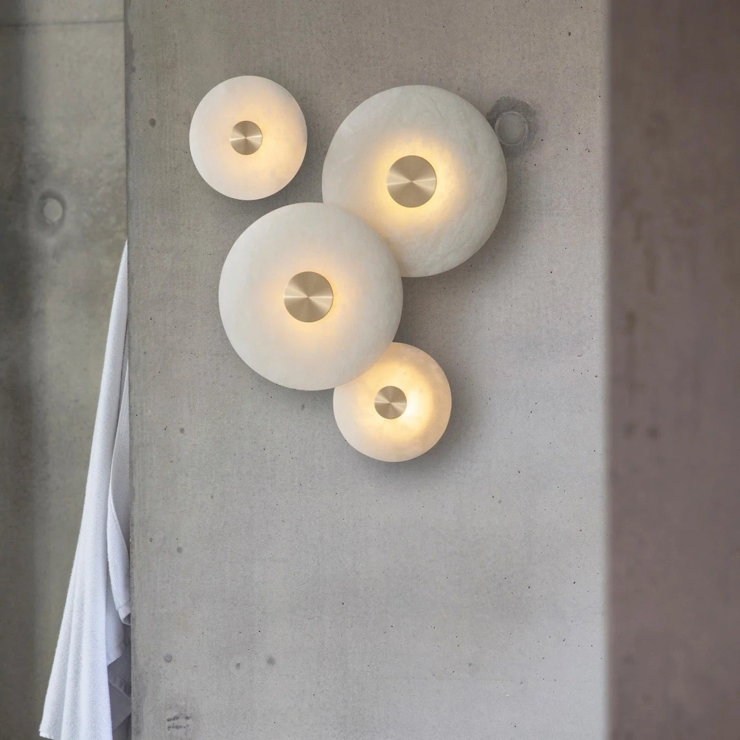 Disc Wall Lamp - Marble Natural Stone