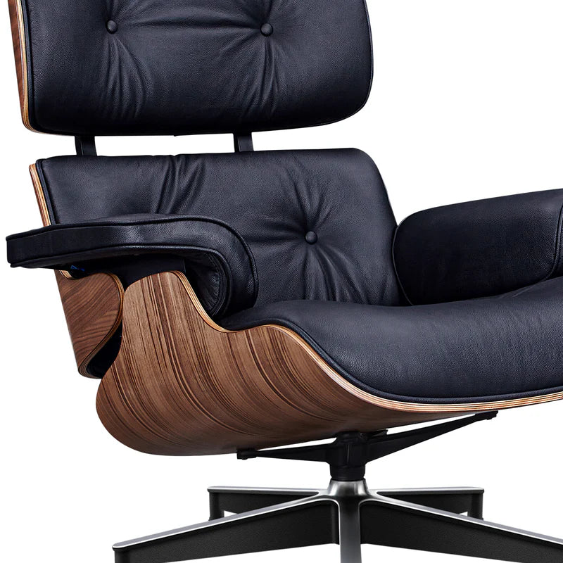 Sillón Camden y Otomano – Cuero de Grano Completo