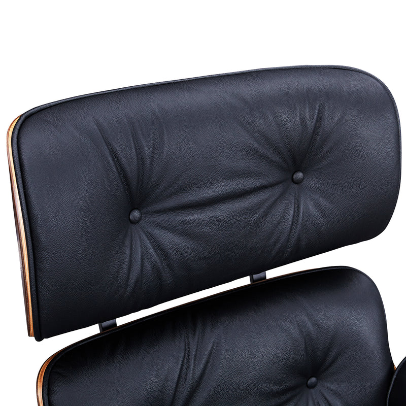 Sillón Camden y Otomano – Cuero de Grano Completo