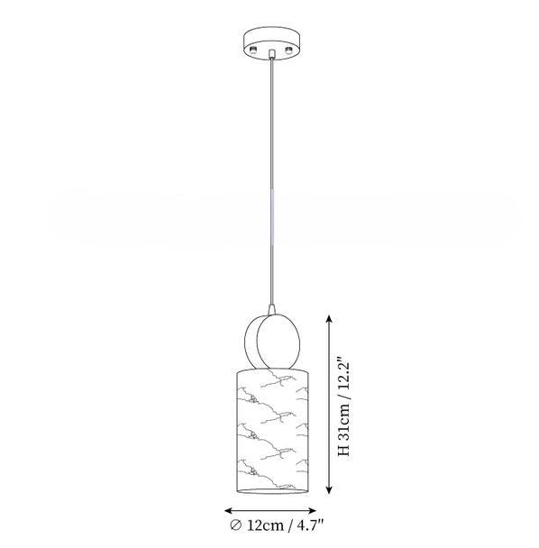 Lampă suspendată din marmură etruscă