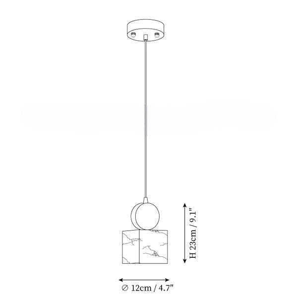 Etruscan Marble Pendant Lamp