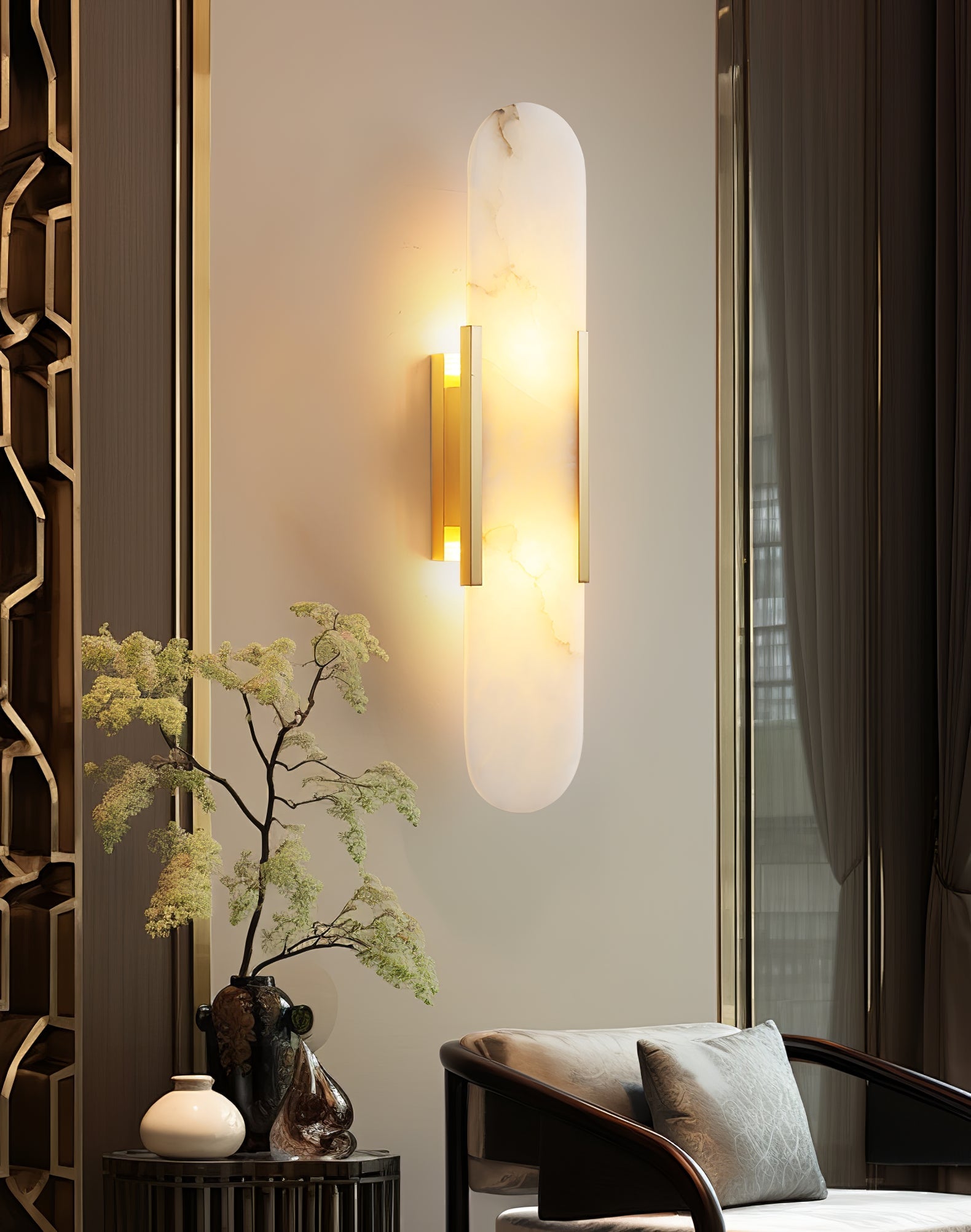 Melange Wall Lamp – Marble Natural Stone