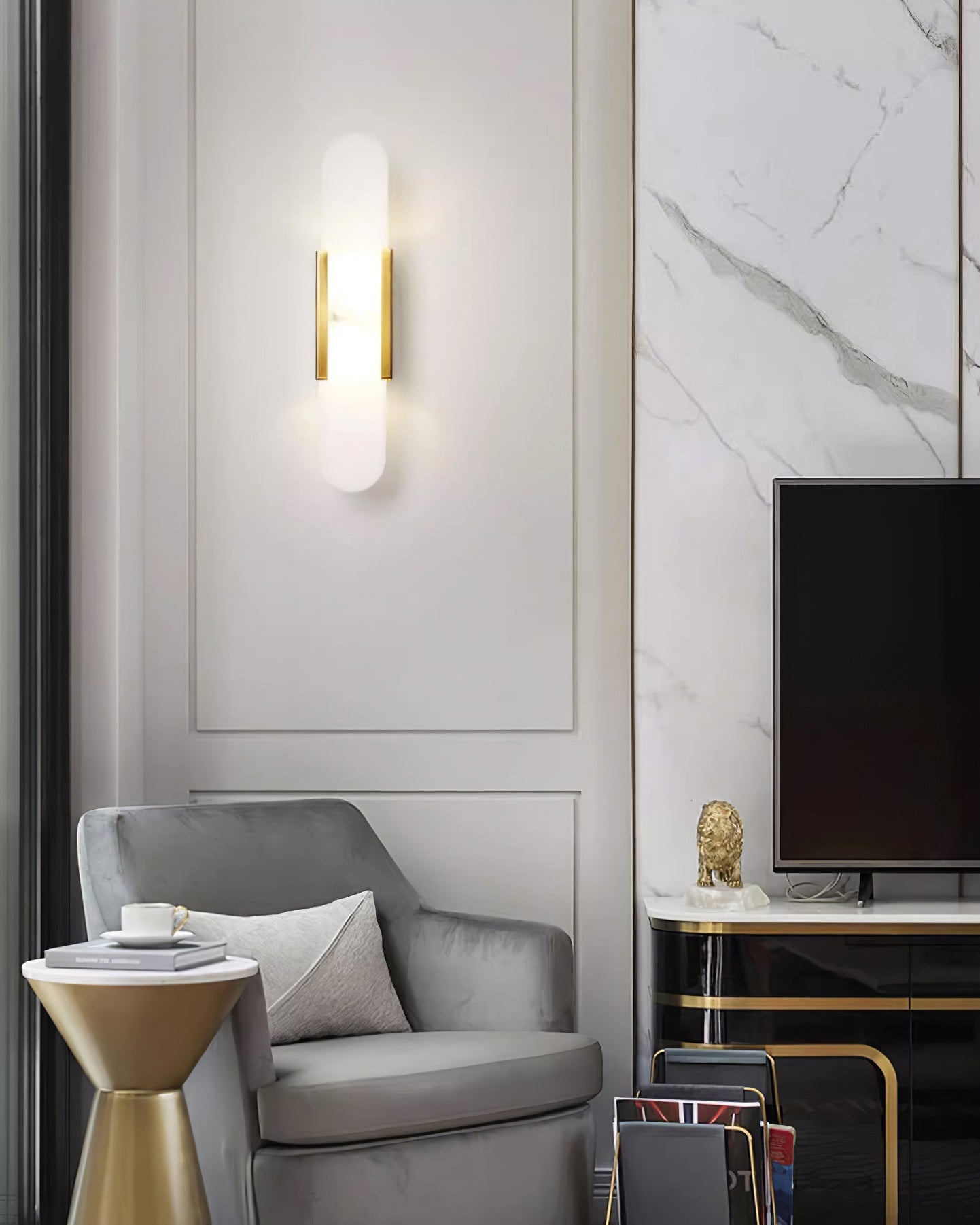 Melange Wall Lamp – Marble Natural Stone
