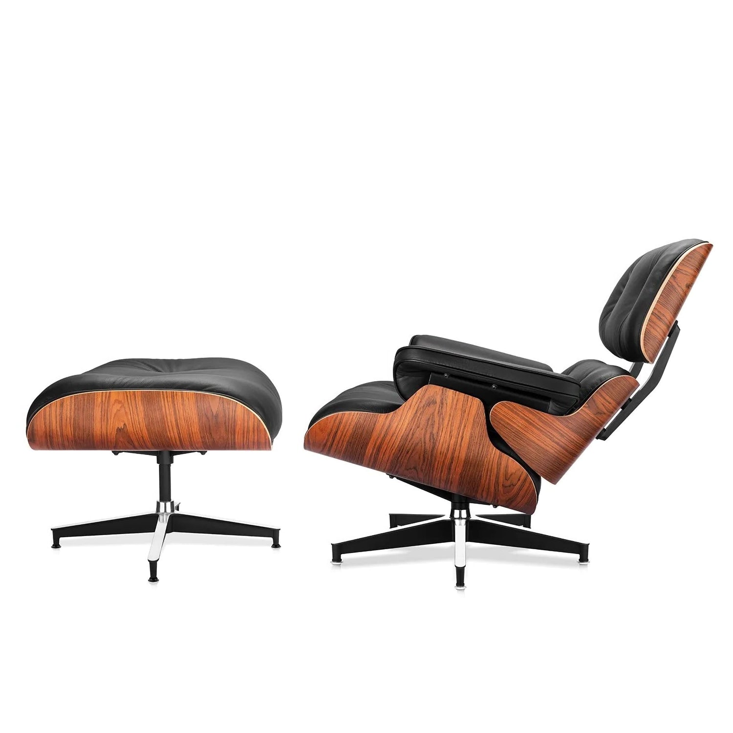 Sillón Camden y Otomano – Cuero de Grano Completo