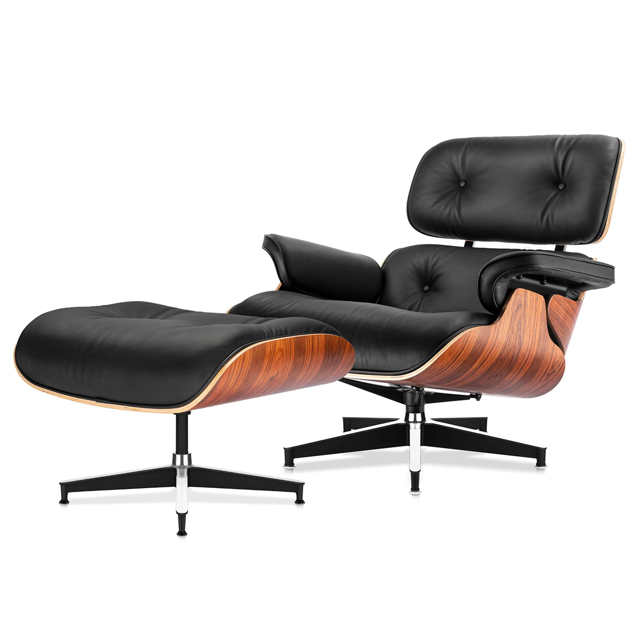 Sillón Camden y Otomano – Cuero de Grano Completo