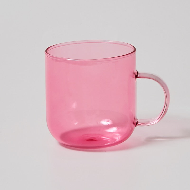 Tazas de vidrio de colores